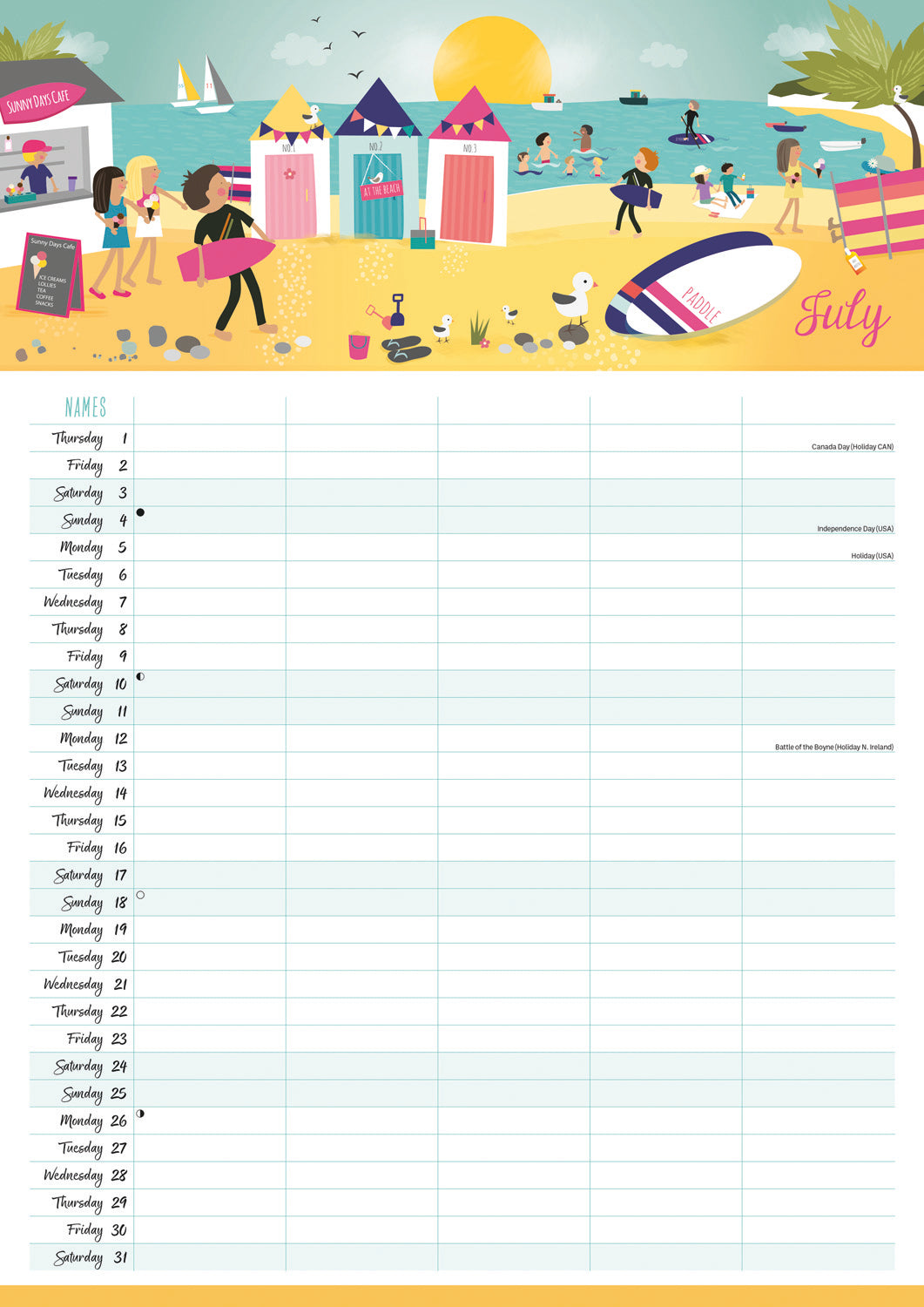Happy Family Planner A3 Calendar 2027