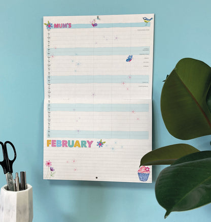 Mums Fabric & Buttons MTV Planner A4 Calendar 2027