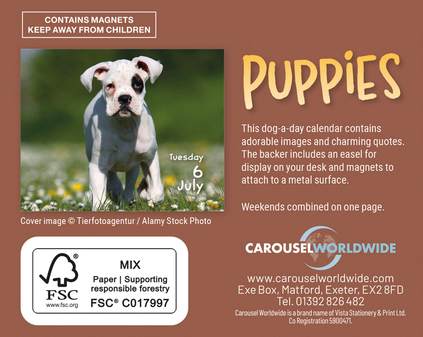 Puppies Mini Box Calendar 2027
