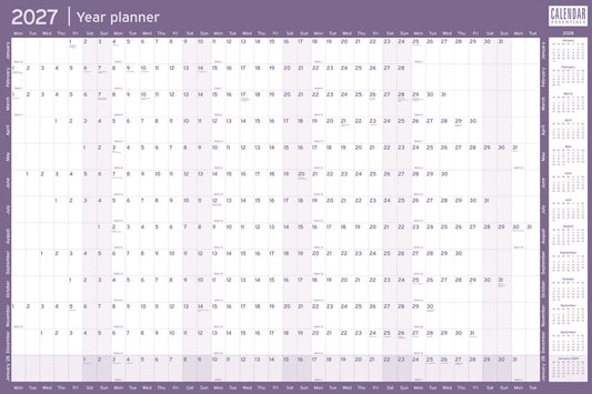Essential Yearly Roll Pall Calendar 2027
