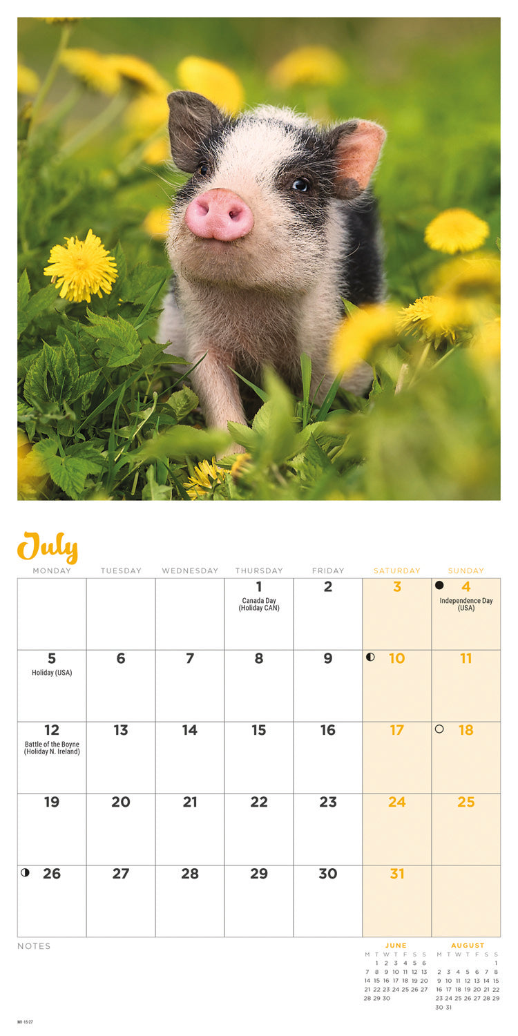Piglets Mini Calendar 2027