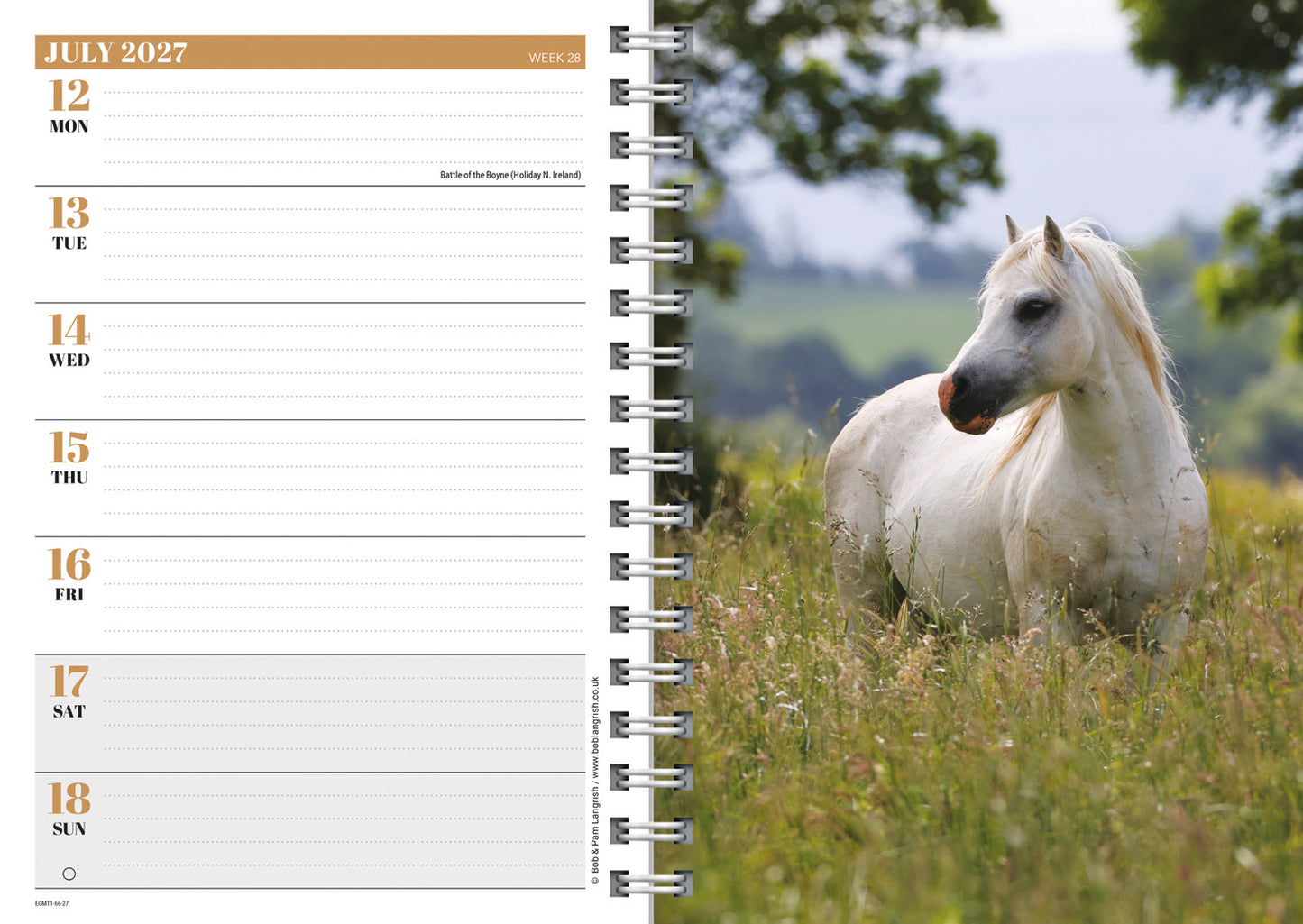Horses A5 Diary 2027