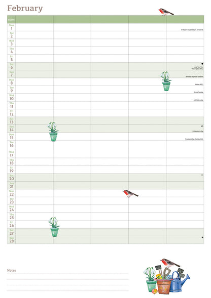 Life in the Garden MTV Planner A4 Calendar 2027