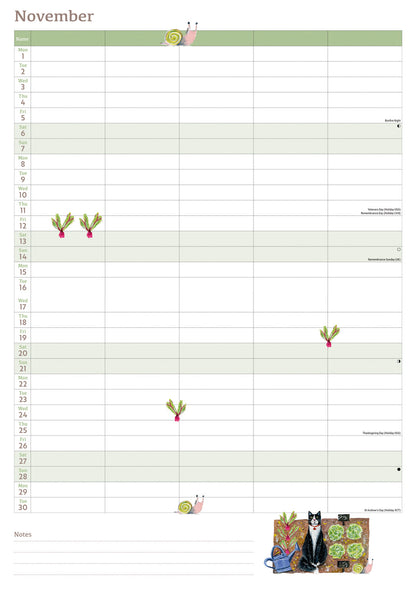Life in the Garden MTV Planner A4 Calendar 2027