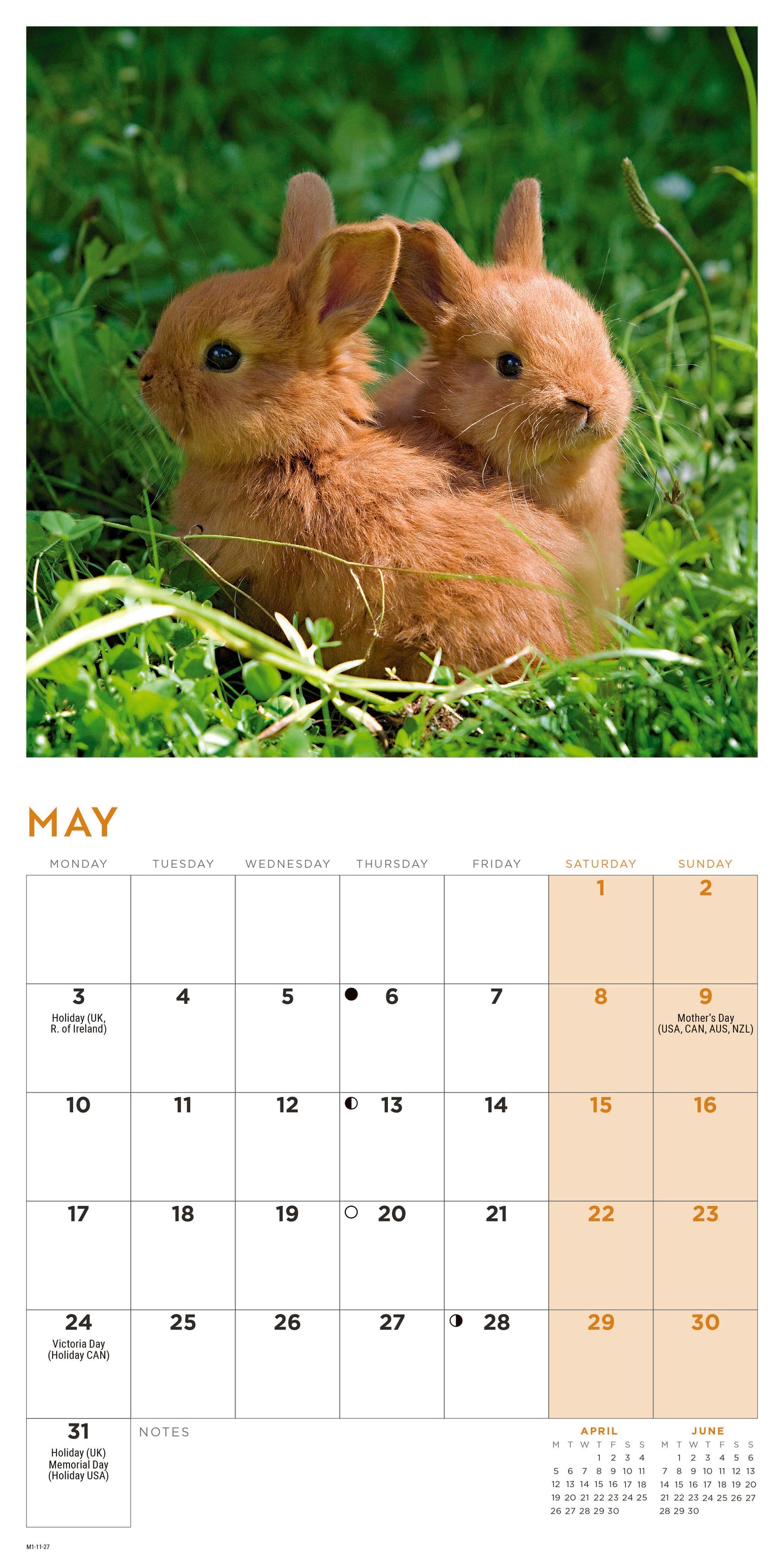 Bunnies Mini Calendar 2027