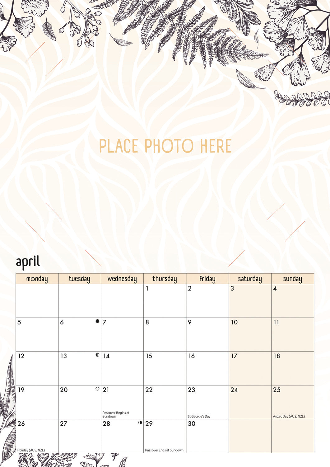 Your Family Photos A4 Calendar 2027