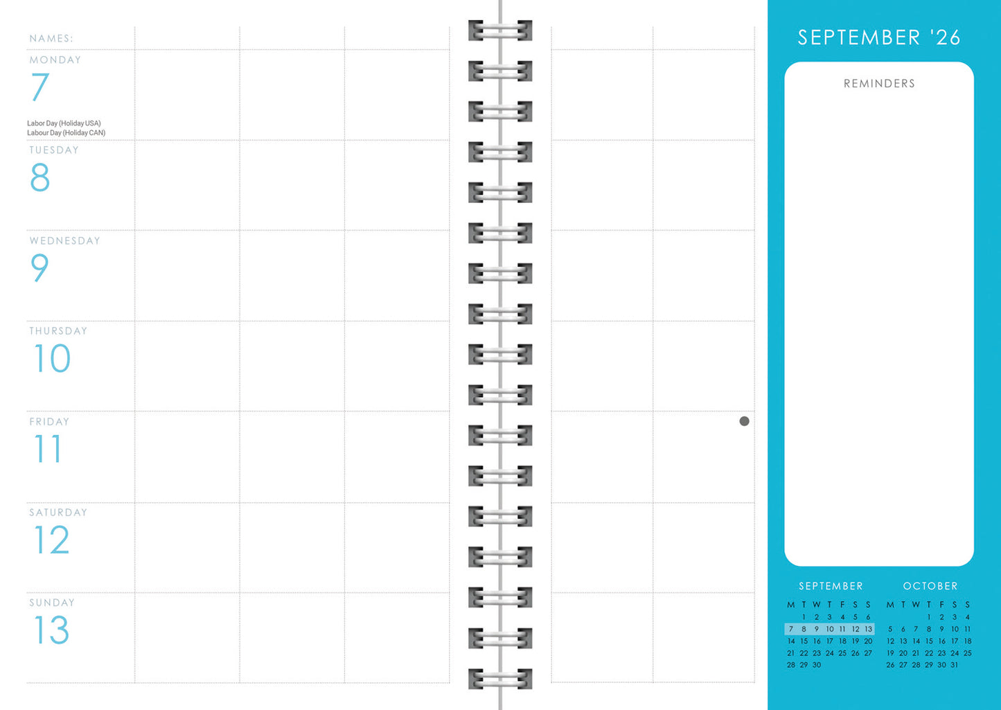 Organised Family (Geometric) Planner A5 Diary 2027