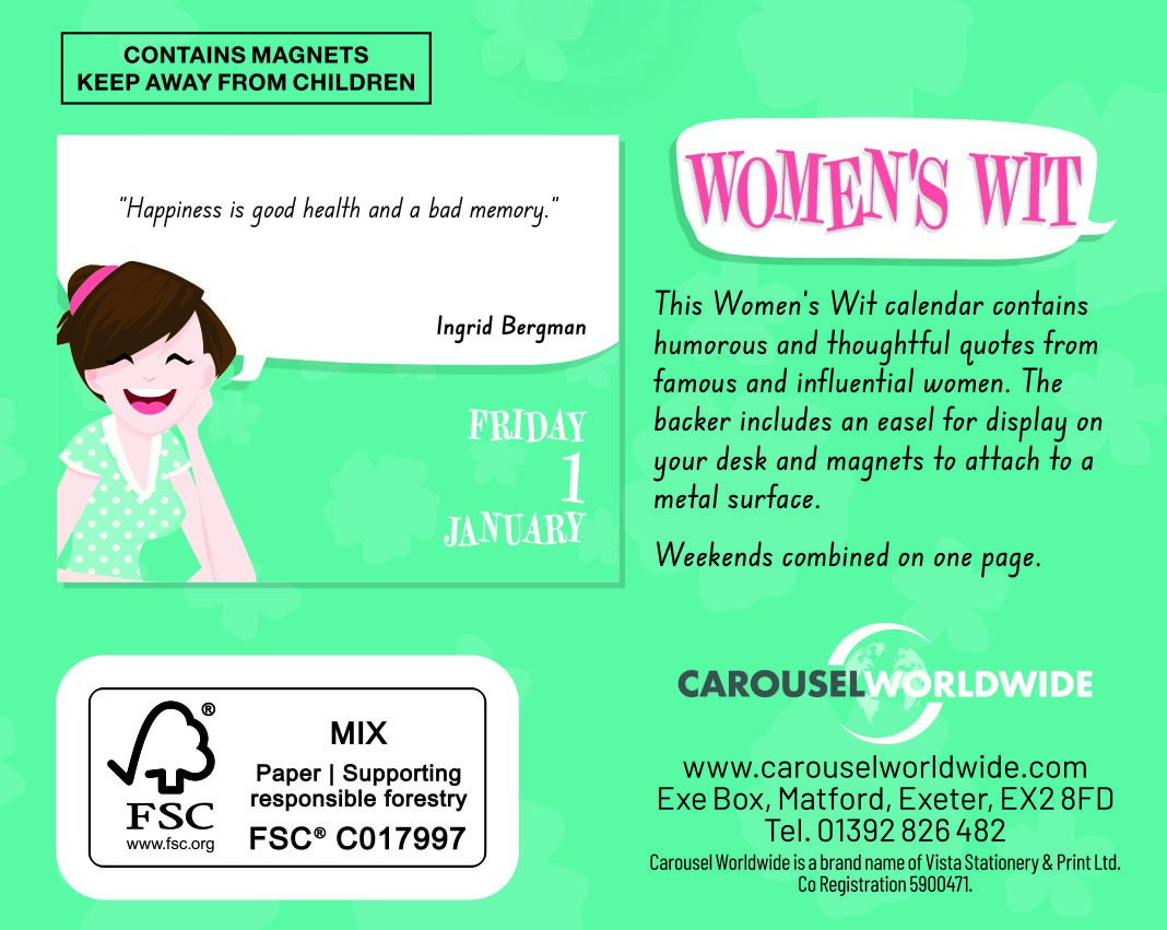 Womens Wit Mini Box Calendar 2027