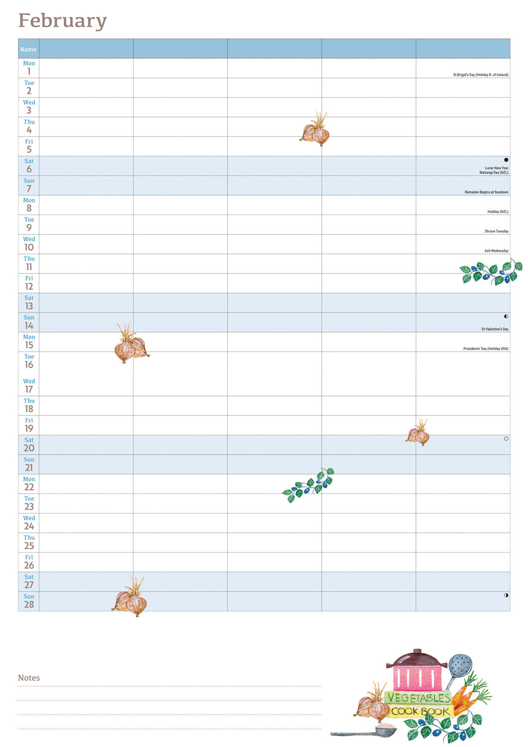 Life in the Kitchen MTV Planner A4 Calendar 2027