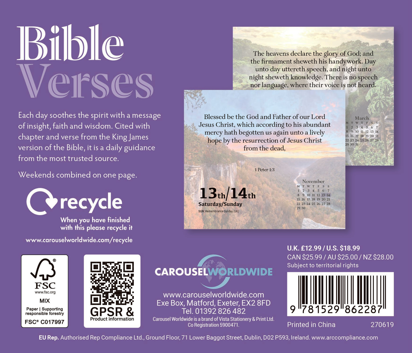 Bible Verses Box Calendar 2027