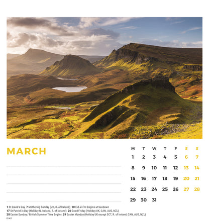 British Landscapes Easel Calendar 2027