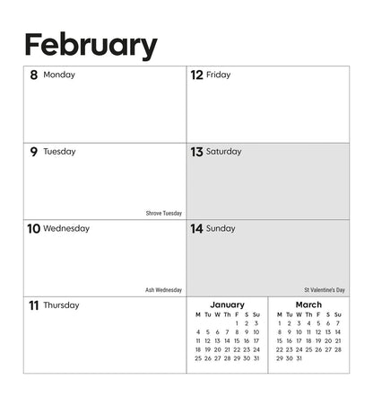 Essential Week-To-View Easel Calendar 2027