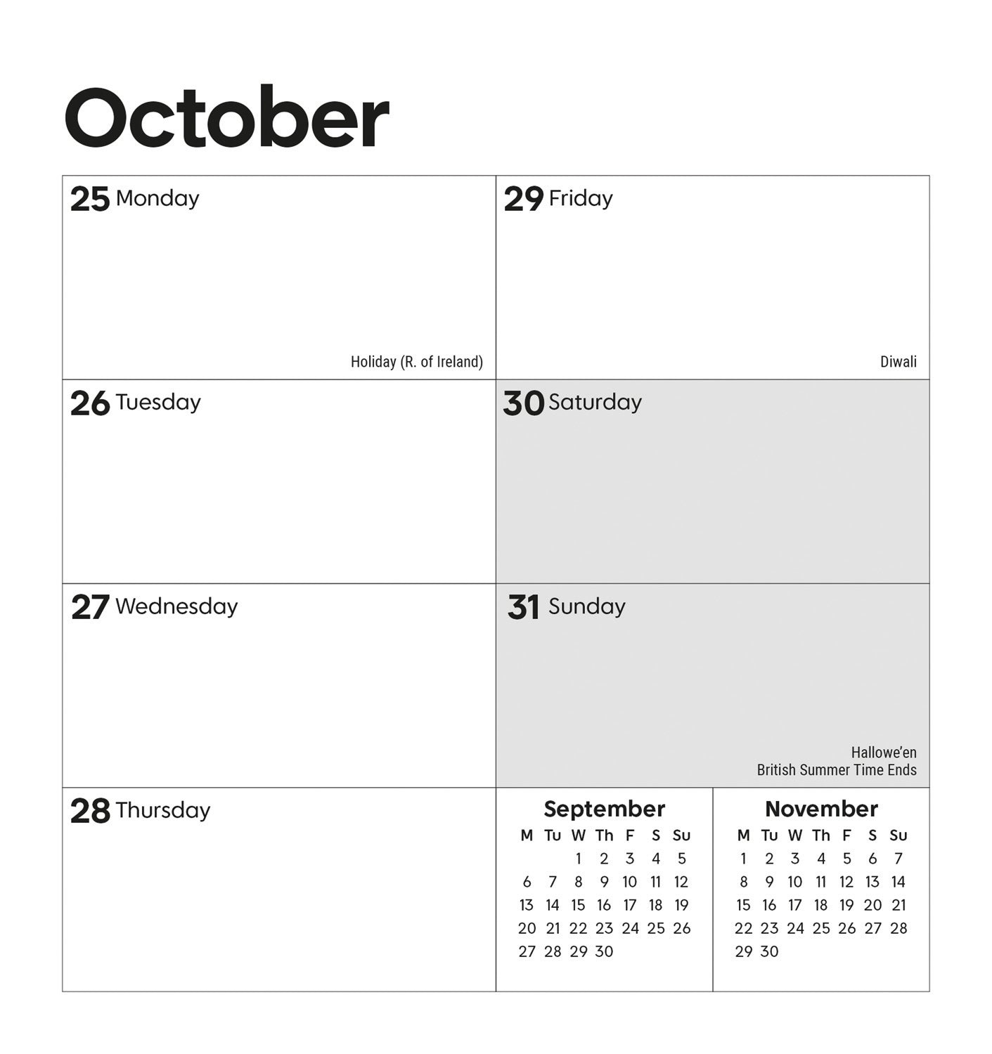 Essential Week-To-View Easel Calendar 2027