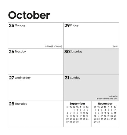 Essential Week-To-View Easel Calendar 2027