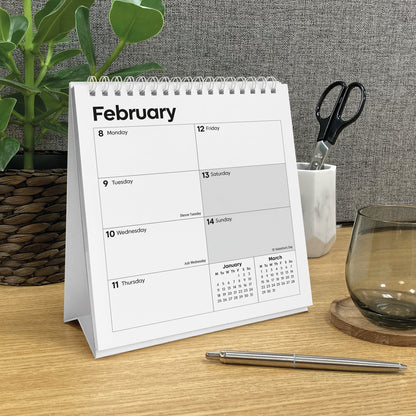 Essential Week-To-View Easel Calendar 2027