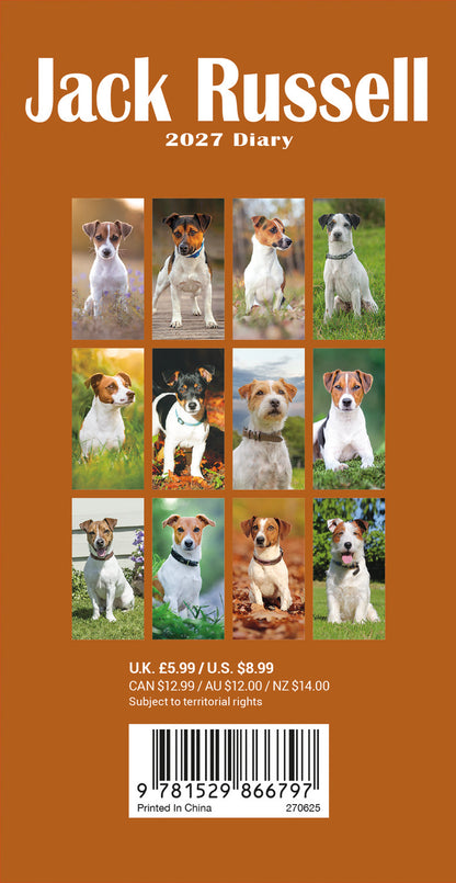 Jack Russell Terriers Slim Diary 2027