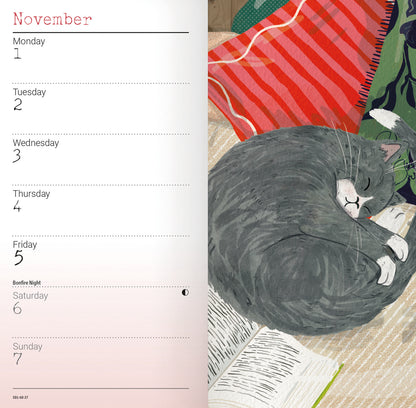 Cats Illustrated Slim Diary 2027