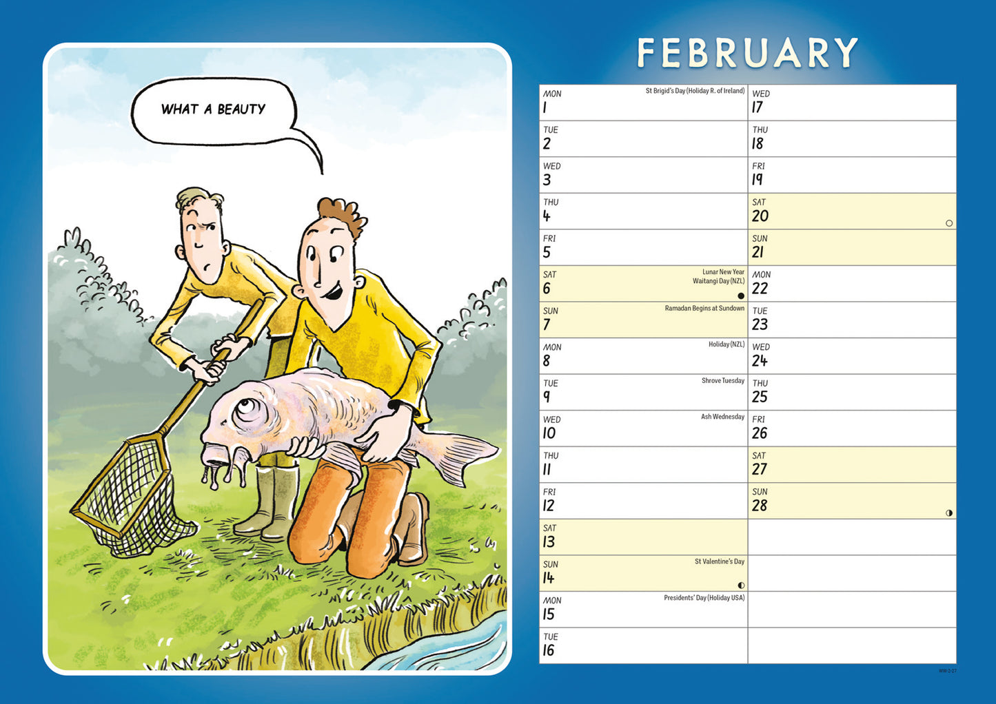Fishing, Young At Heart A4 Calendar 2027