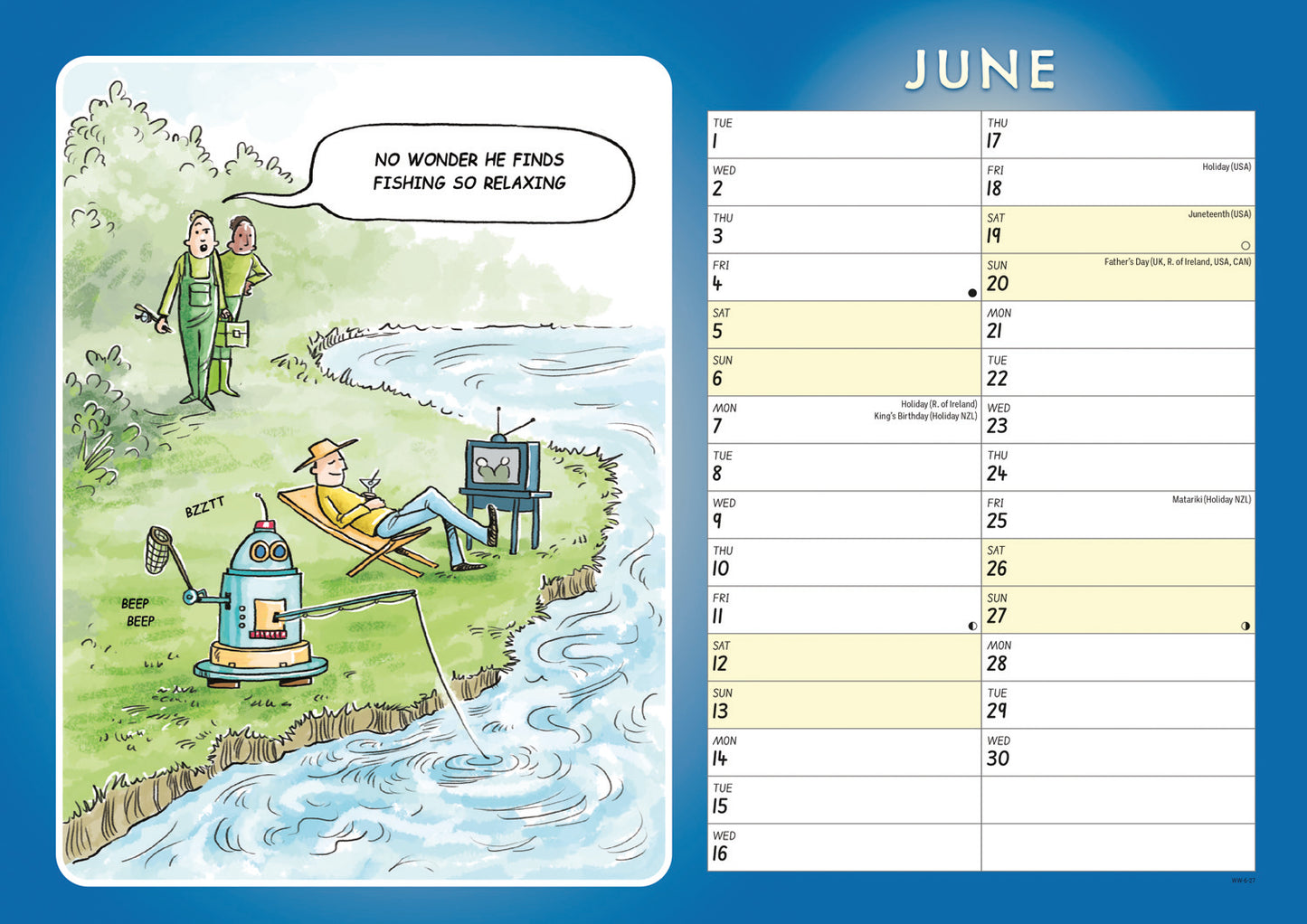 Fishing, Young At Heart A4 Calendar 2027