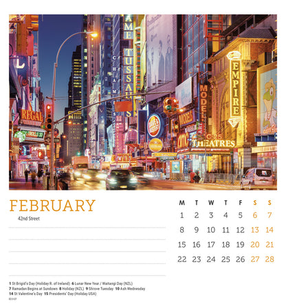 New York Easel Calendar 2027