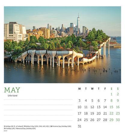 New York Easel Calendar 2027
