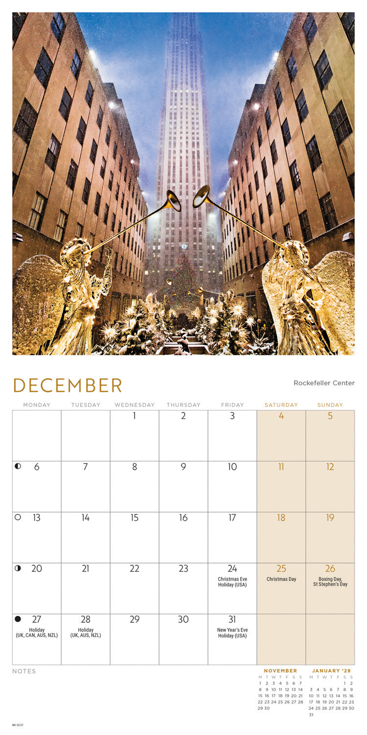 New York Mini Calendar 2027