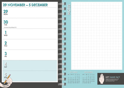 Left Handed A5 Diary 2027