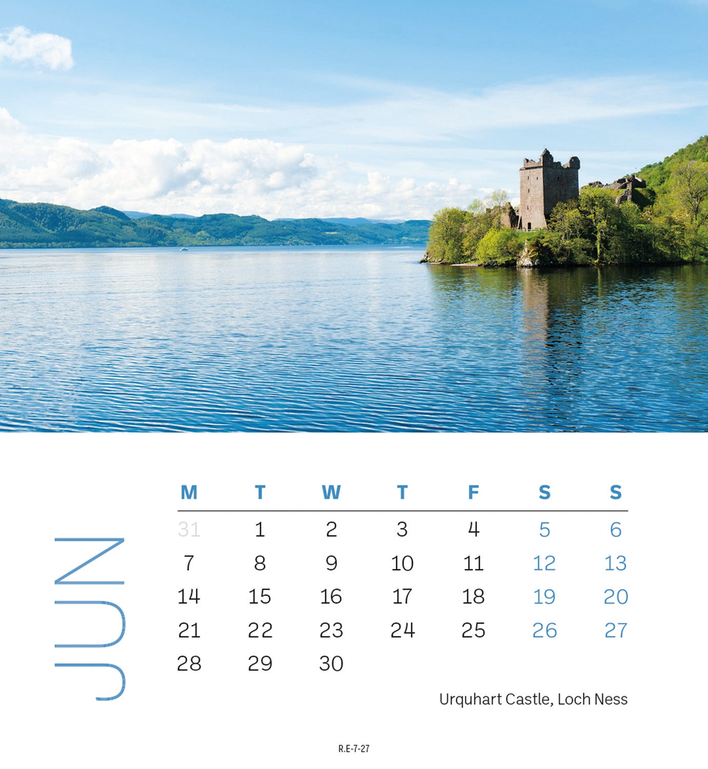 Scottish Lochs & Mountains Mini Easel Calendar 2027