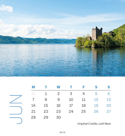 Scottish Lochs & Mountains Mini Easel Calendar 2027