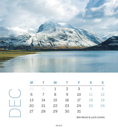 Scottish Lochs & Mountains Mini Easel Calendar 2027