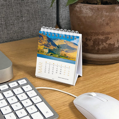 Scottish Lochs & Mountains Mini Easel Calendar 2027
