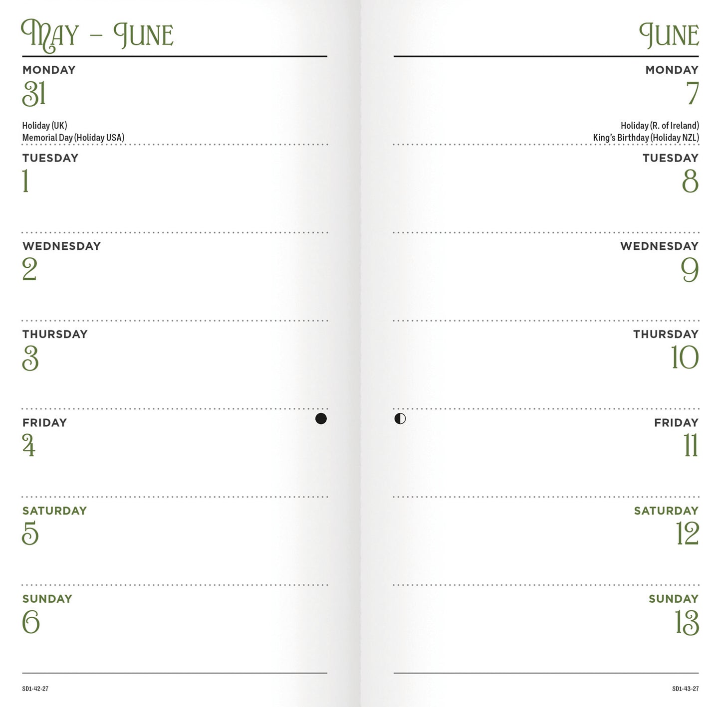 Horses Slim Diary 2027