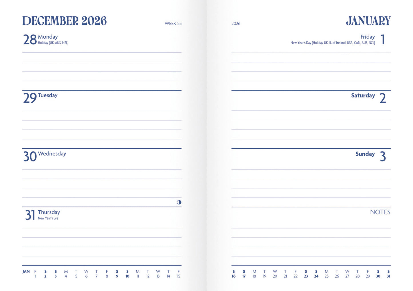 Cornwall A6 Diary 2027