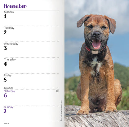 Border Terriers Slim Diary 2027