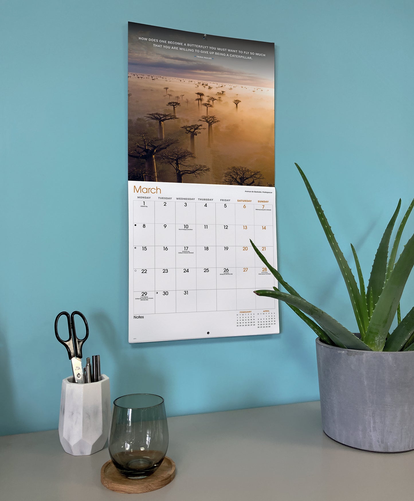 Motivation Wall Calendar 2027