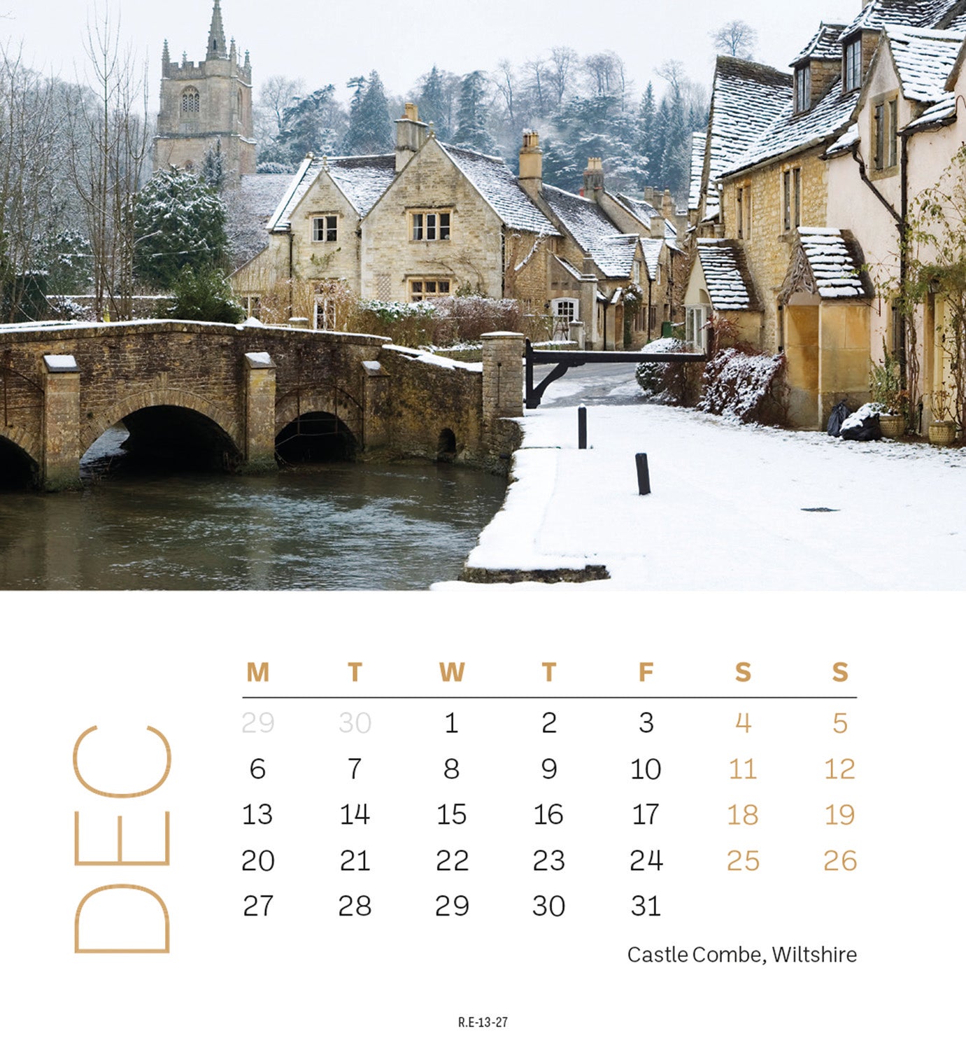 West Country Mini Easel Calendar 2027