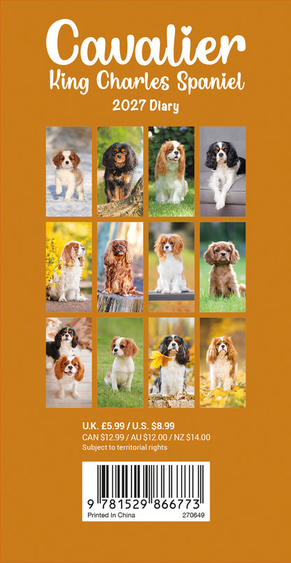 Cavalier King Charles Spaniels Slim Diary 2027