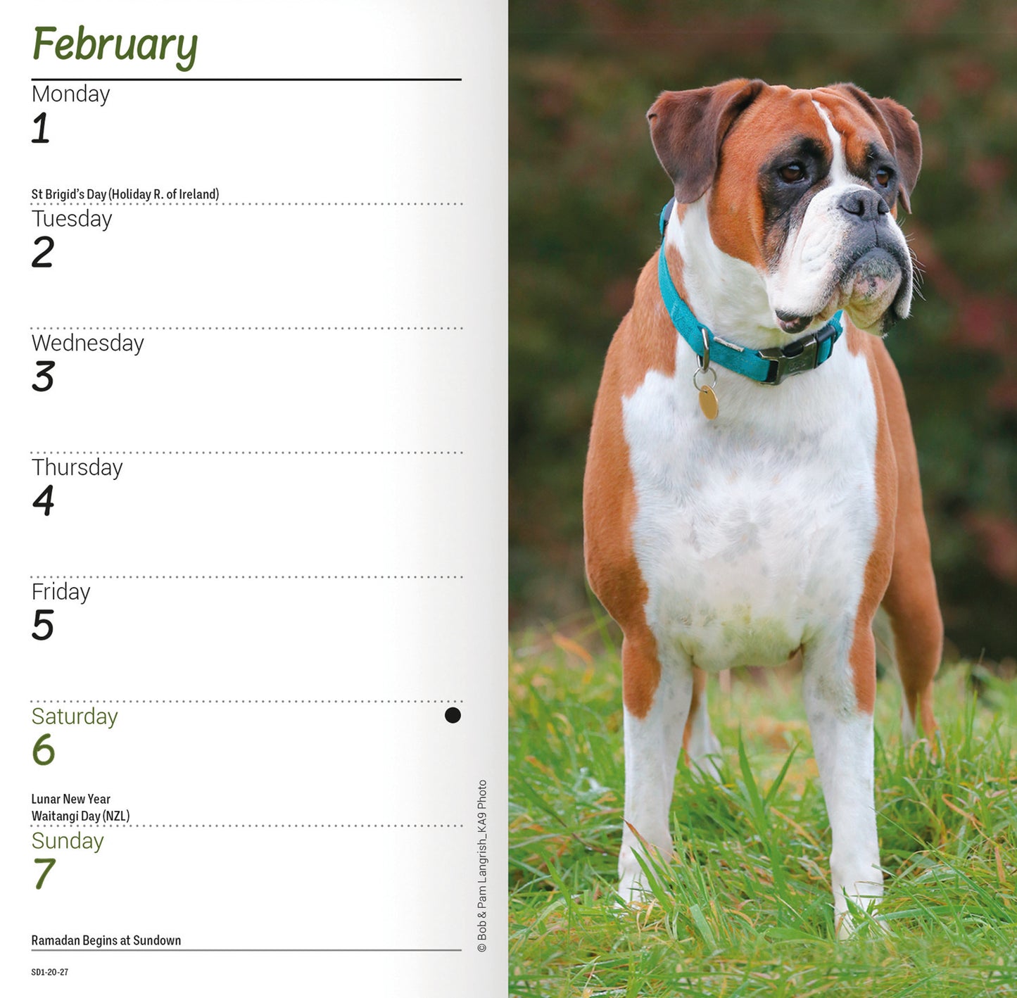 Boxers Slim Diary 2027