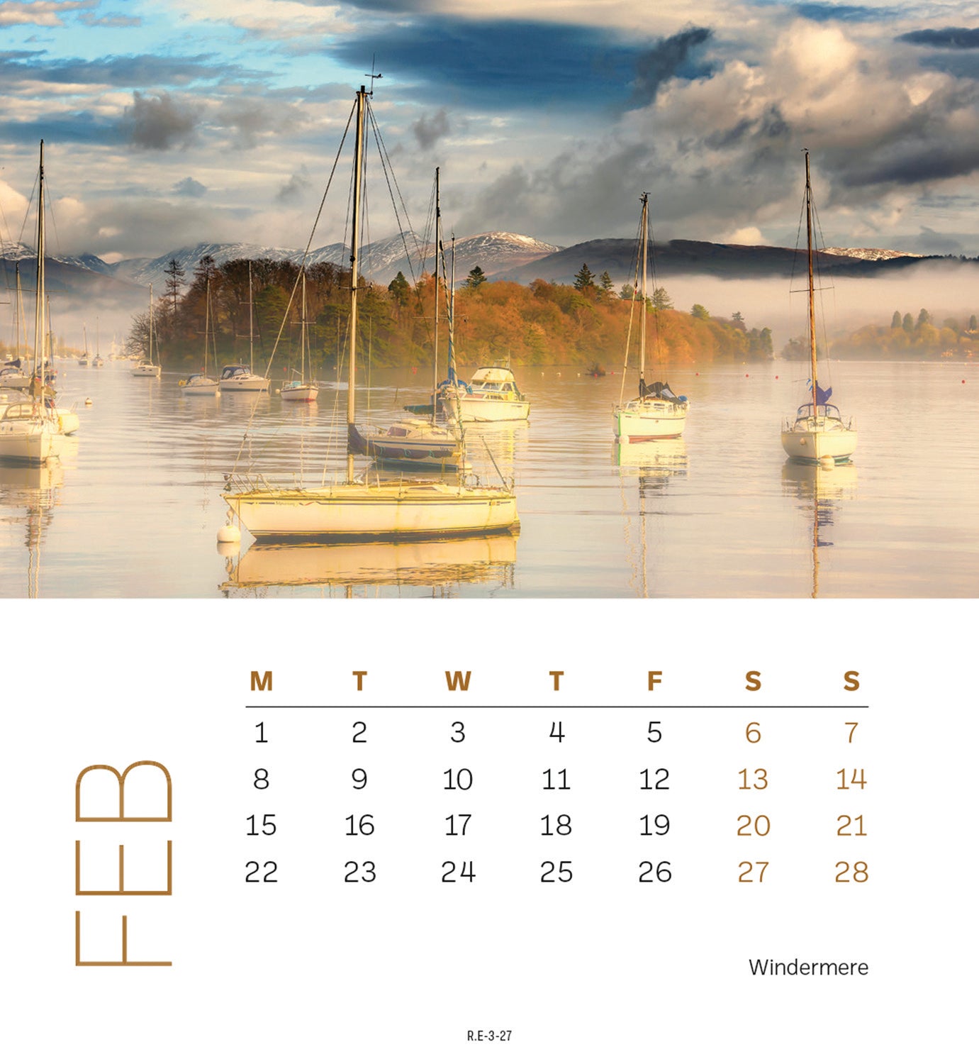 Lake District Mini Easel Calendar 2027