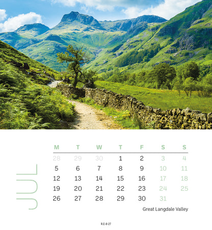 Lake District Mini Easel Calendar 2027