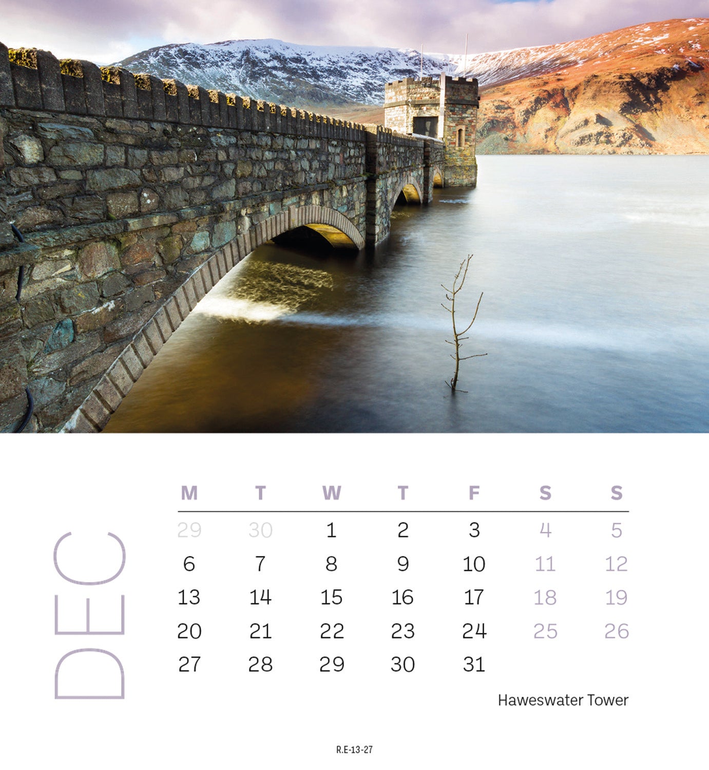 Lake District Mini Easel Calendar 2027