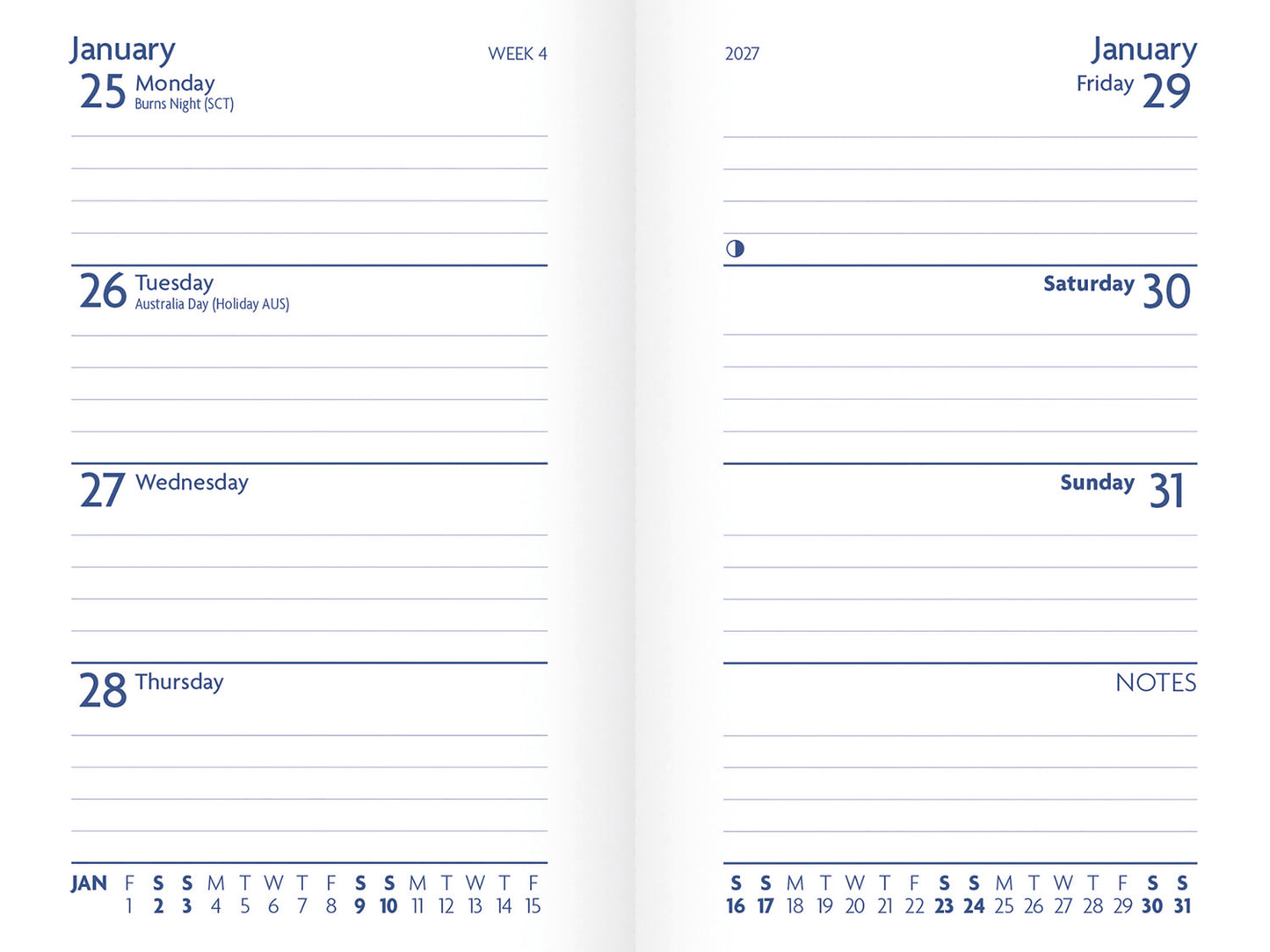 Fashion Diary Purple Soft Touch Pkt Diary 2027