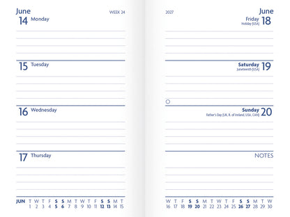 Fashion Diary Purple Soft Touch Pkt Diary 2027