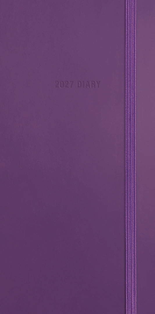 Fashion Diary Purple Soft Touch Slim Diary 2027