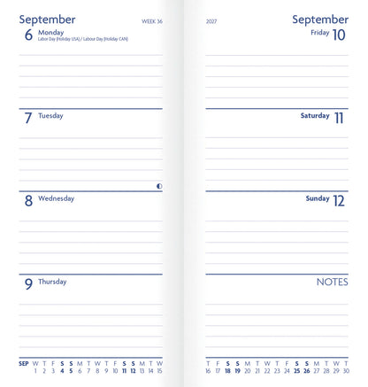 Fashion Diary Purple Soft Touch Slim Diary 2027