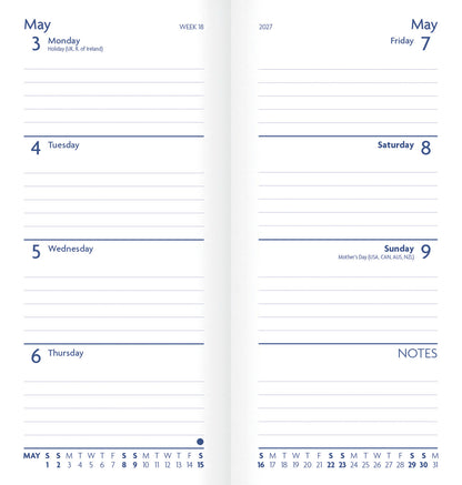 Fashion Diary Charcoal Slim Diary 2027