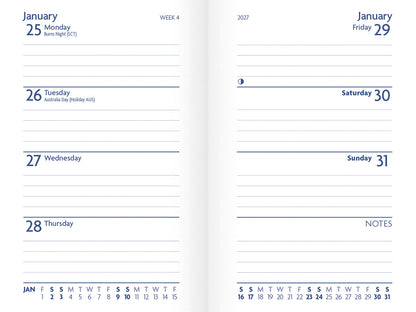 Fashion Diary Charcoal Pkt Diary 2027