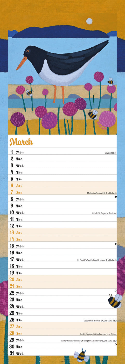 Ailsa Black By the Sea Slim Calendar 2027