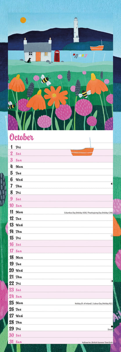 Ailsa Black By the Sea Slim Calendar 2027