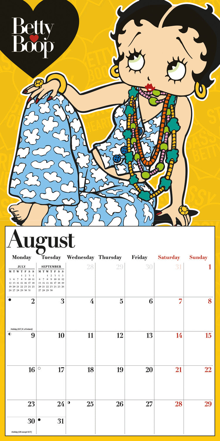 Betty Boop Wall Calendar 2027